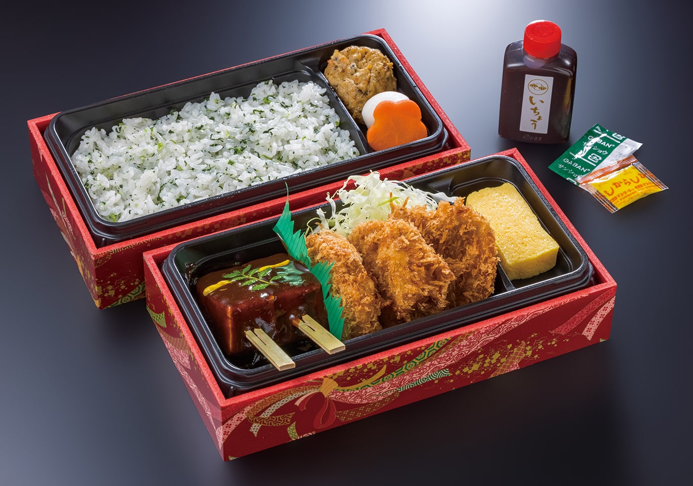 なめしひれ味噌かつ弁当